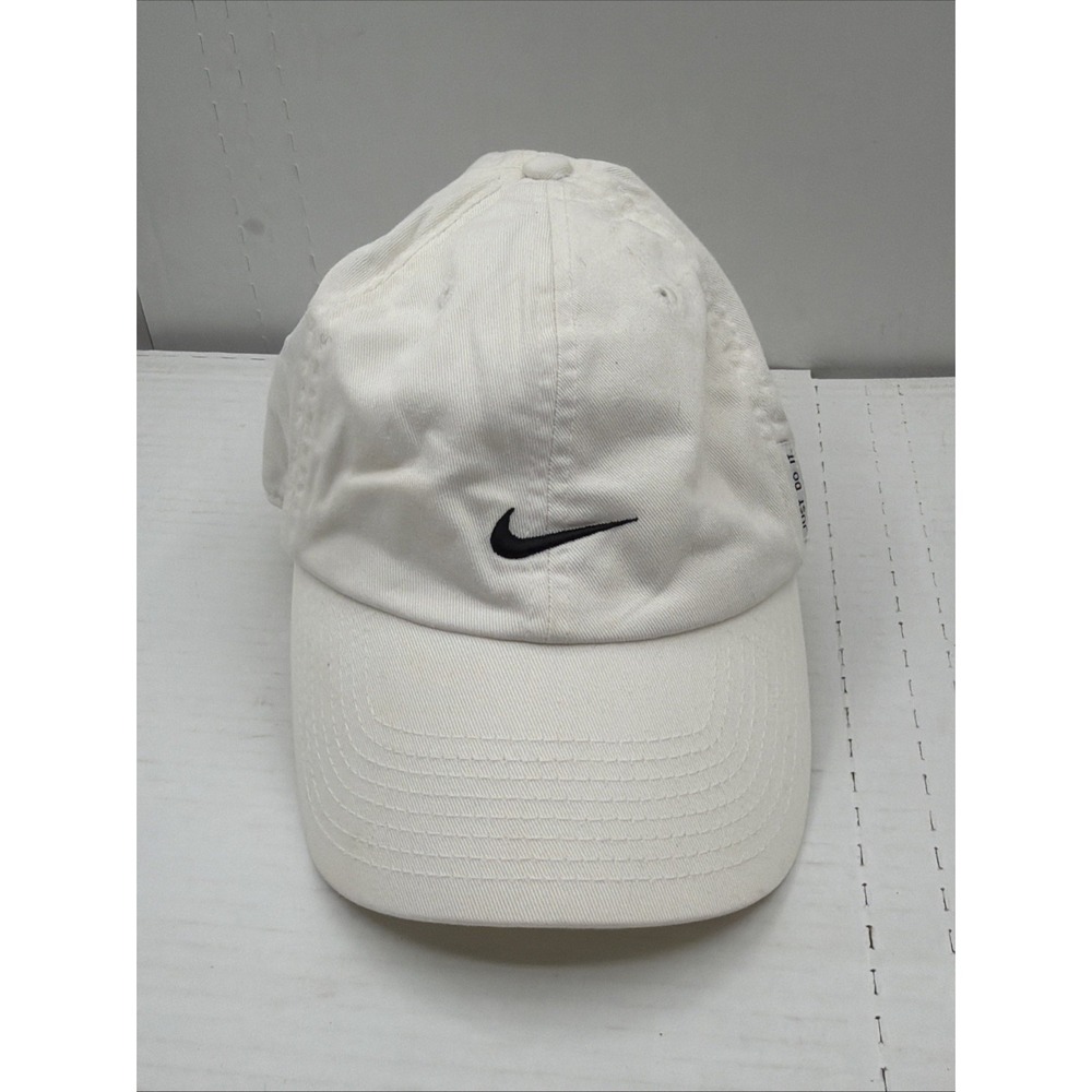 Vintage Nike Strapback Hat Cap Adult White Classic Logo Men's